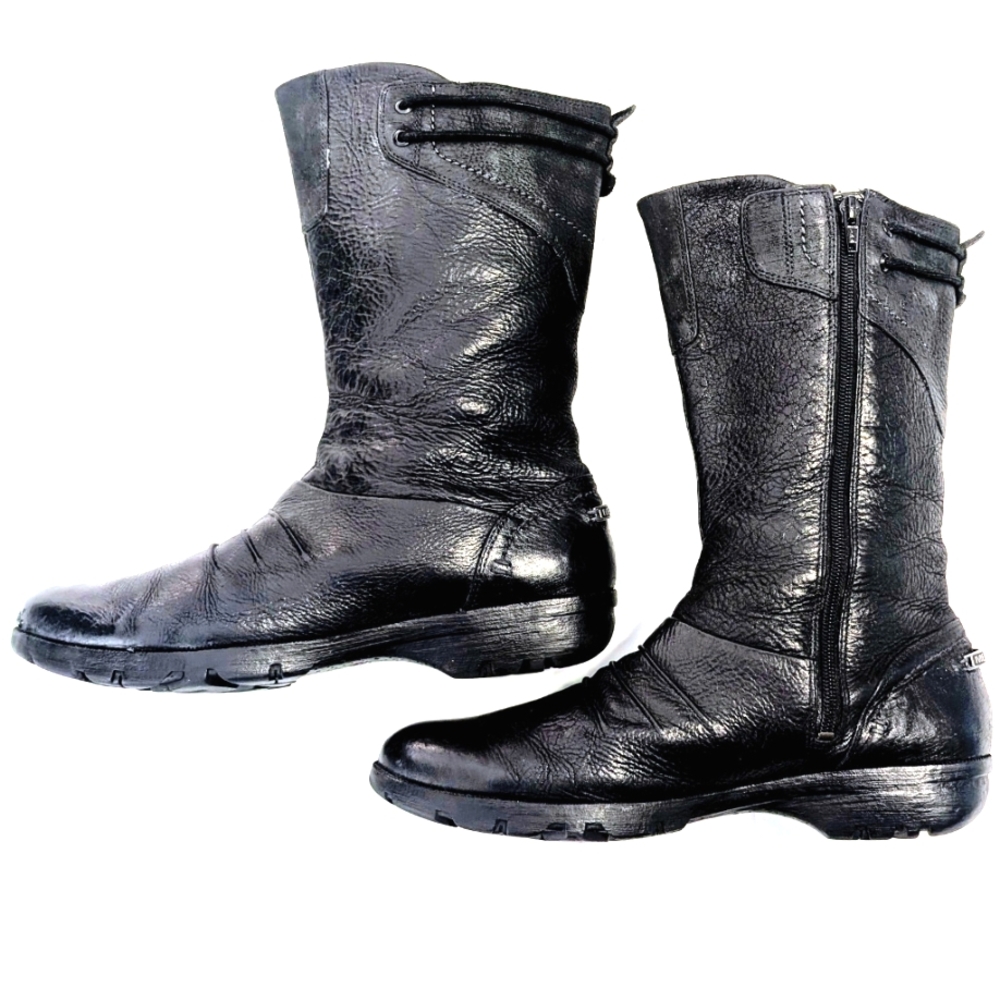 Merrell Black Leather Mid-Calf Riding Boots with Side Zipper – Women’s Size 11